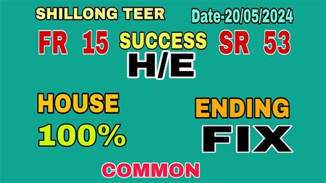 shillong teer 1 hour house ending|SHILLONG TEER 27/08/2024/Common number best house .